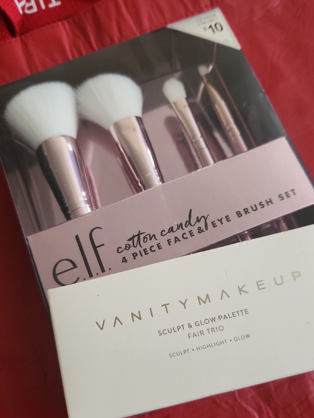 Cotton Candy 4-Piece Face & Eye Brush Set - Pink
